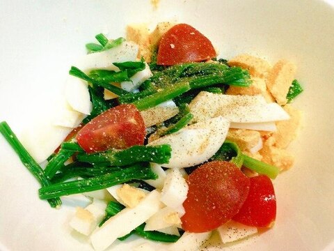 簡単 ほうれん草と茹で卵とプチトマトのサラダ レシピ 作り方 By アボカドプリン 楽天レシピ 簡単 ほうれん草と茹で卵とプチトマトのサラダ レシピ 作り方 By アボカドプリン 楽天レシピ